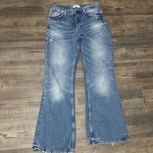 Zara Denim Flare Jeans in Blue